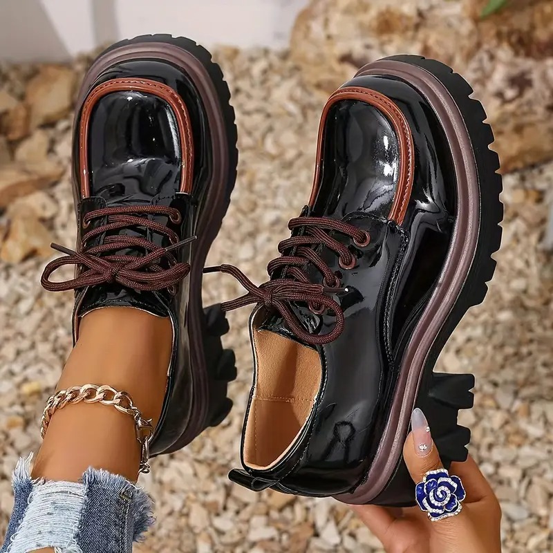 Women's Glossy Casual Slip-On Loafers