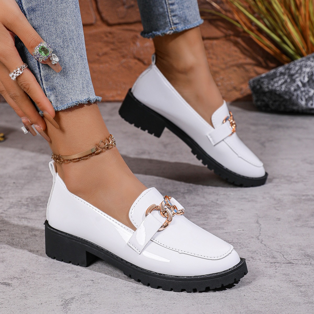 Women's Buckle Slip-on Loafers