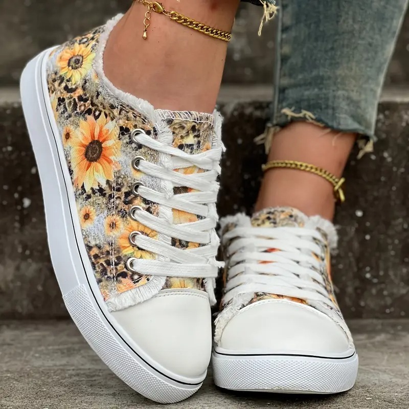 Womens Sunflower Canvas Shoes