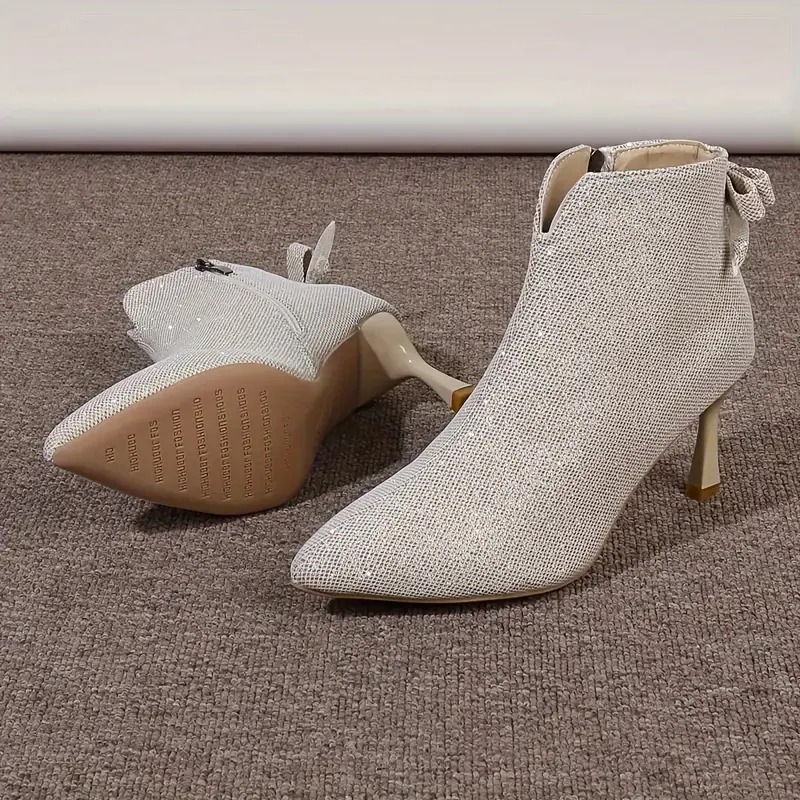 Women Chic Glitter Stiletto Boots