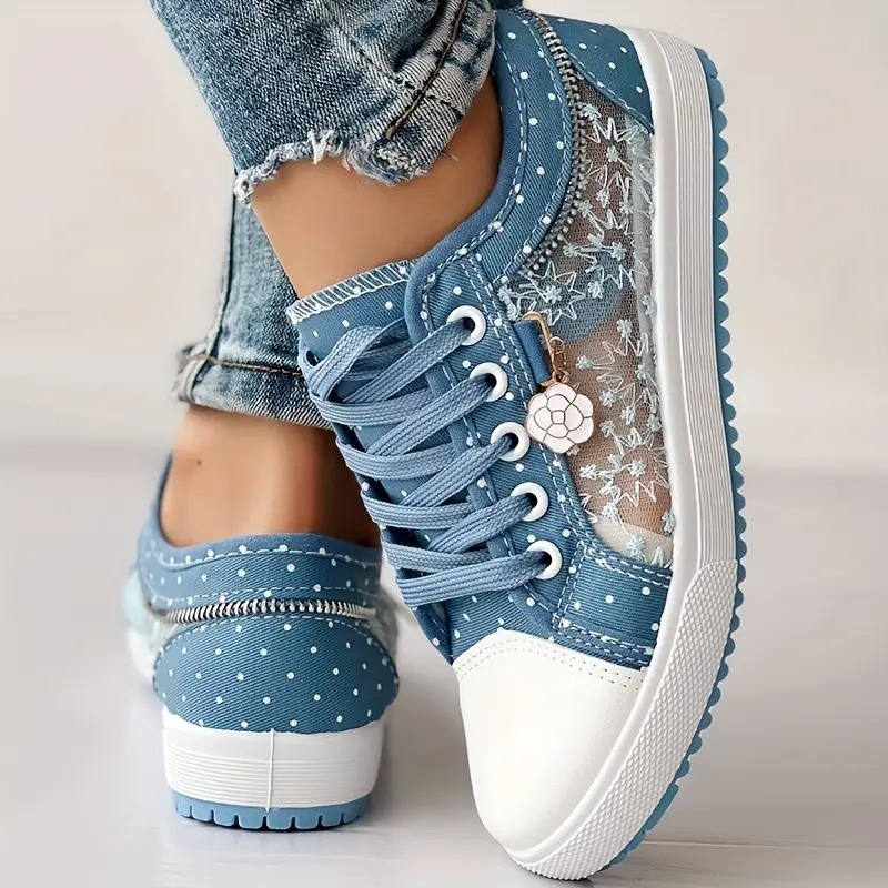 Women's Floral Mesh Sneakers