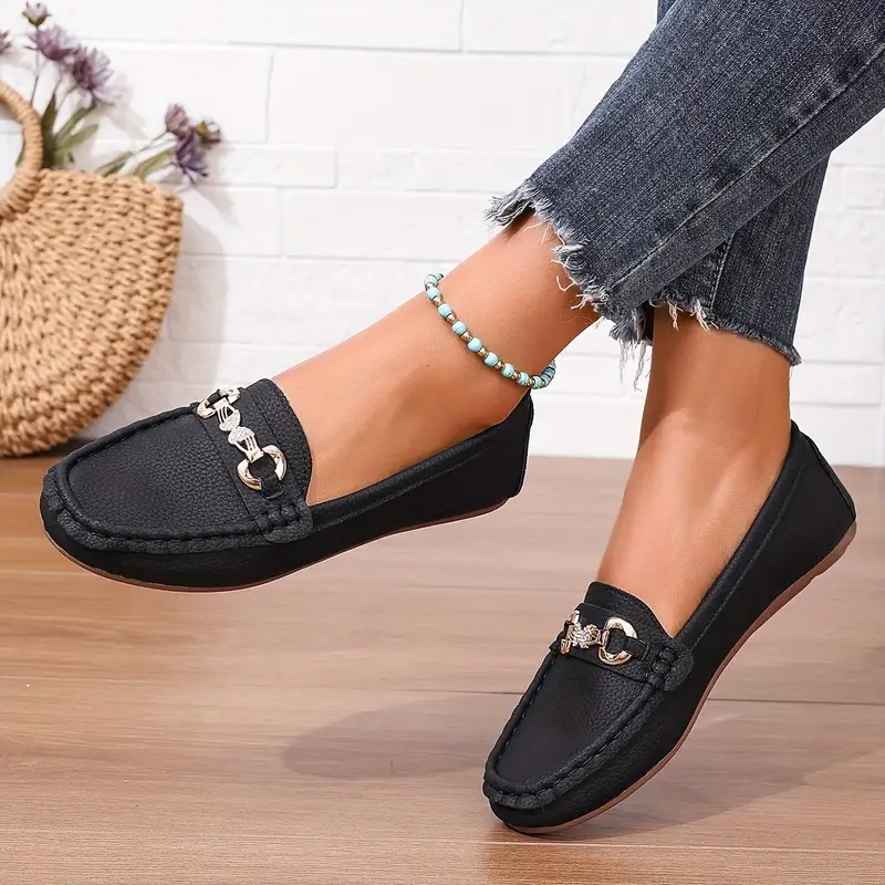 Butterfly Diamond Strap Loafers