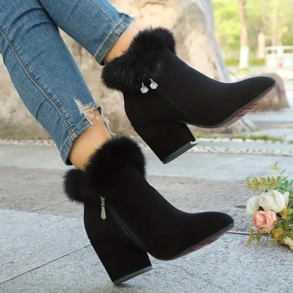 Flannel Ankle Boots for Women