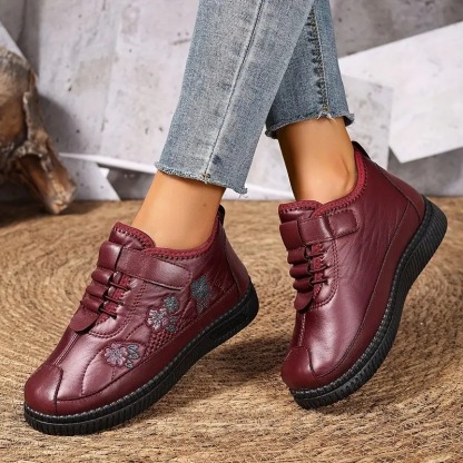 Women's Floral Outdoor Ankle Boots