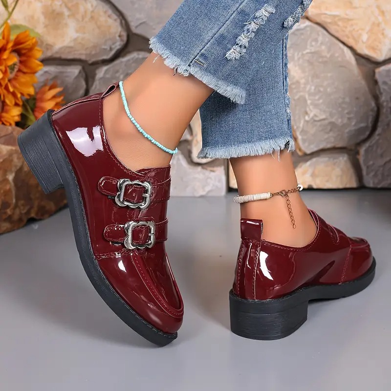 Women's Versatile Slip-On Thick Heel Loafers