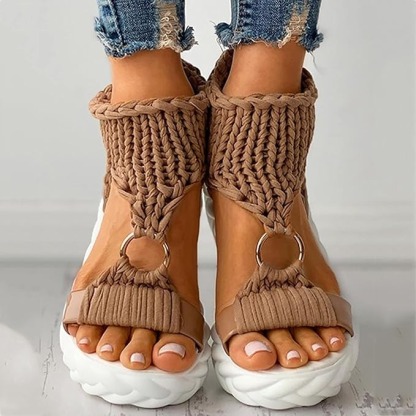 Women's Knitted Platform Sandals