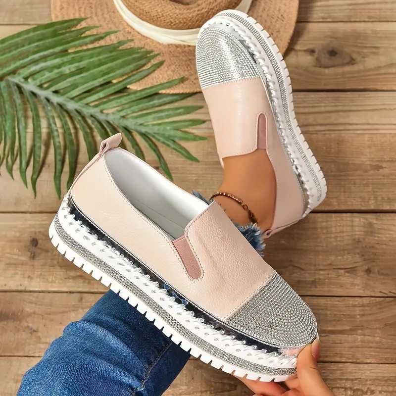 Stylish Sequins Platform Loafers