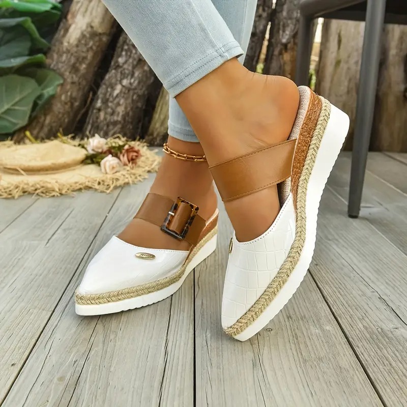 Women's Retro Adjustable Mule Shoes