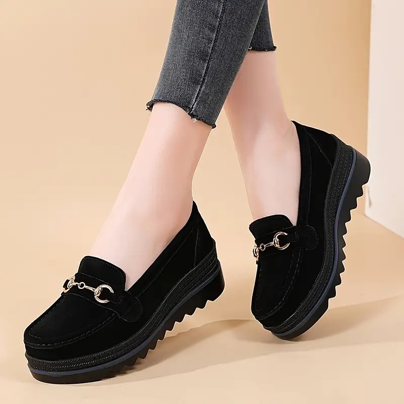 Women's Platform Metal Loafers