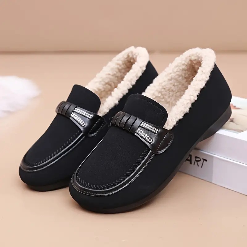 Women's Plush Lined Flat Loafers