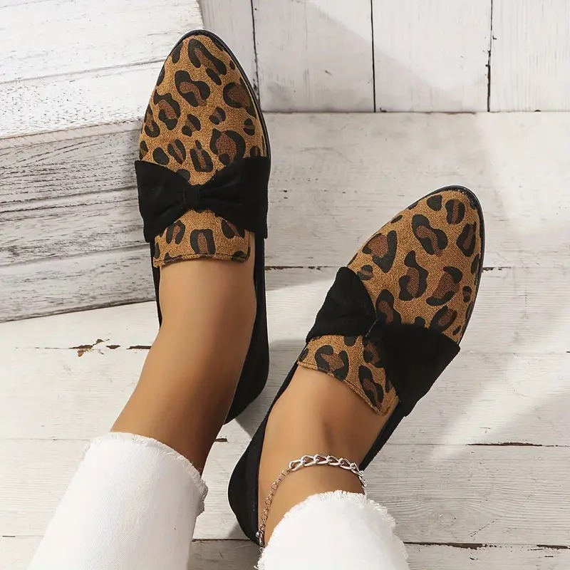 Women'S Leopard Oxford Shoes