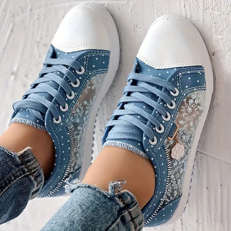 Women's Floral Mesh Sneakers