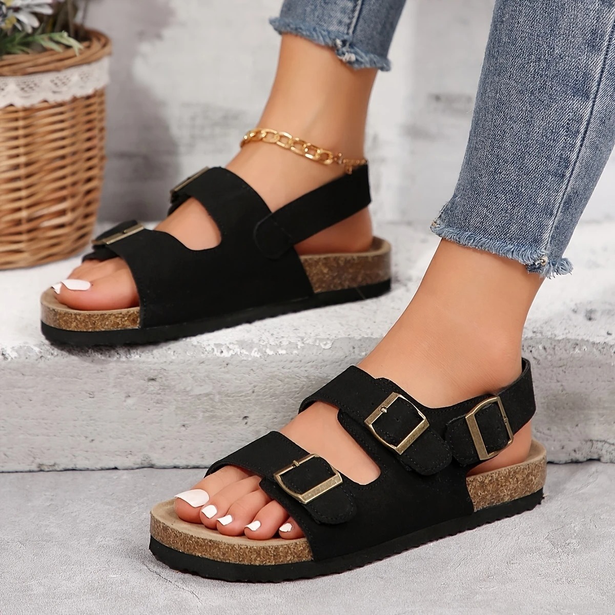 Women's Retro Slip-On Sandals
