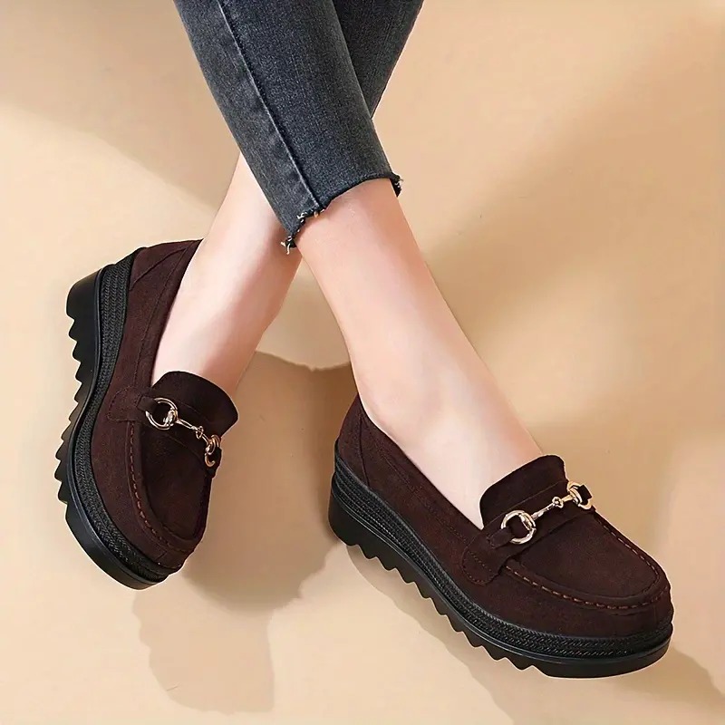 Women's Platform Metal Loafers