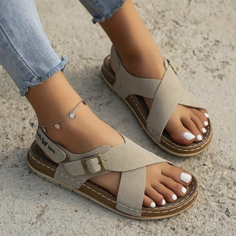 Women's Strap Roman Flat Sandals
