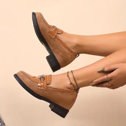 Women's Chic Metallic Chain Loafers