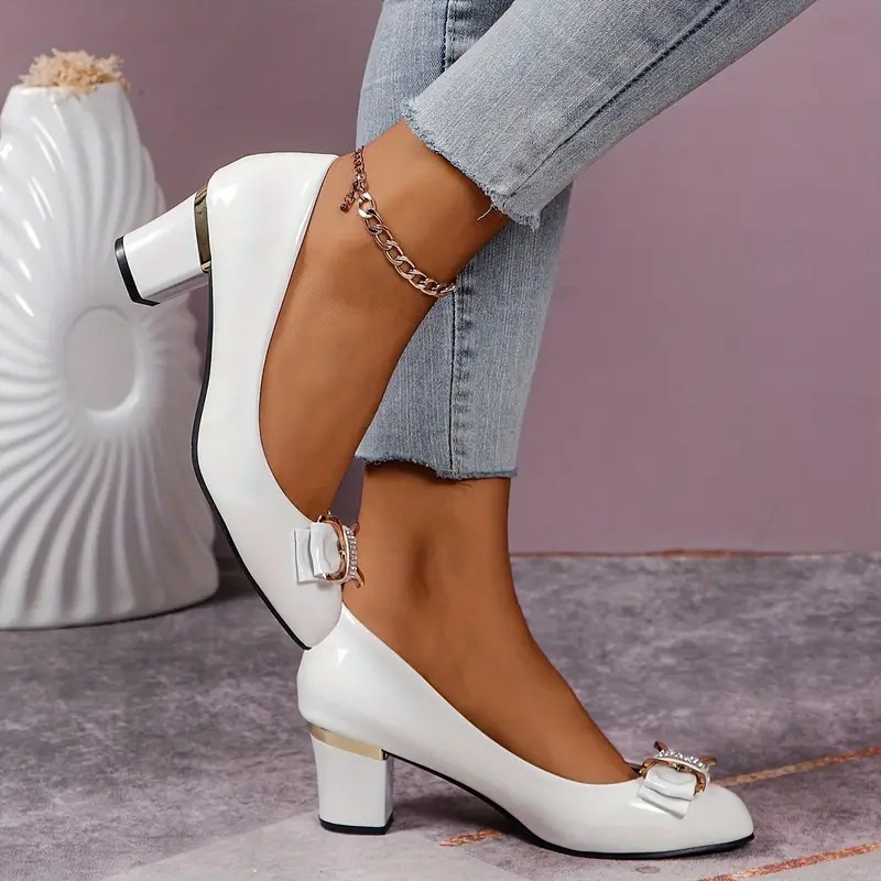 Rhinestone Bowknot Elegant Pumps
