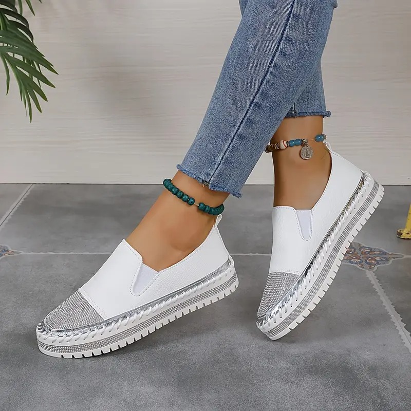 Stylish Sequins Platform Loafers