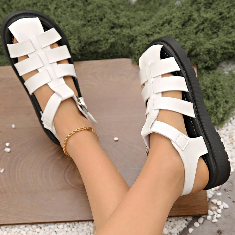 Comfy Ankle-Strap Flat Sandals