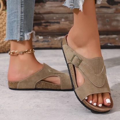 Non-Slip Cork Slide Sandals