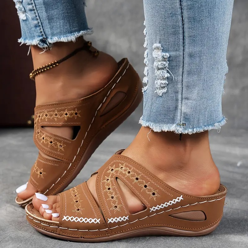 Summer Easy Slip-On Wedge Sandals
