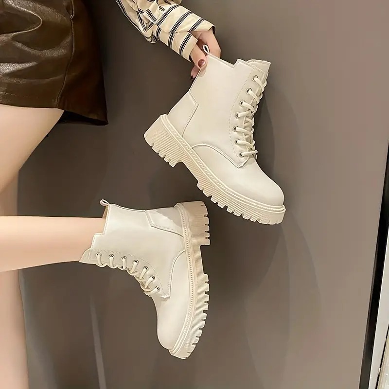 Women's Plush Lined Combat Boots