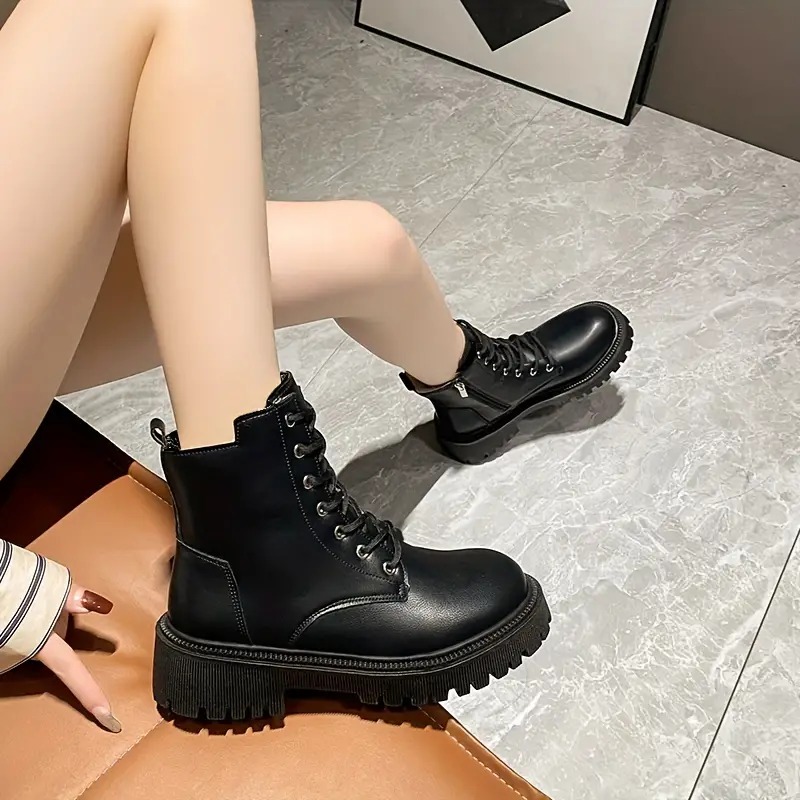 Women's Plush Lined Combat Boots