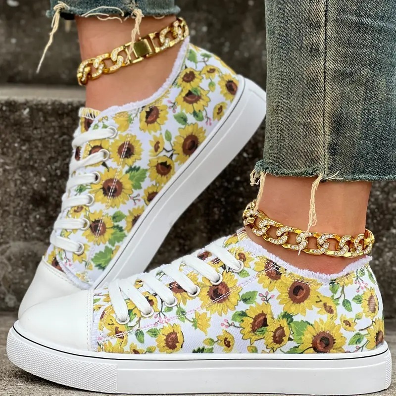 Womens Sunflower Canvas Shoes