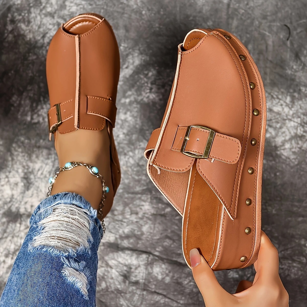 Women's Casual Slip-On Platform Sandals