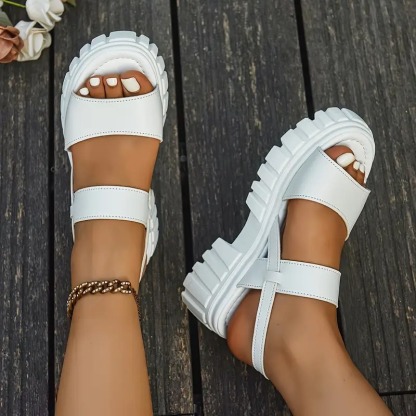 Buckle Strap Stylish Platform Sandals
