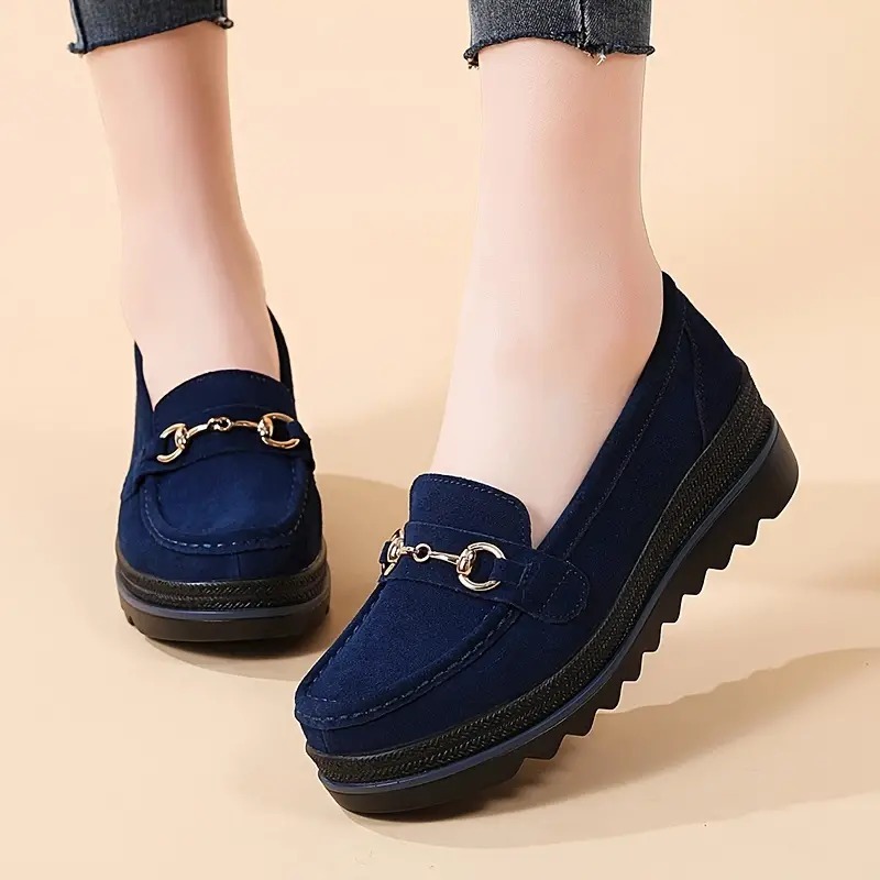 Women's Platform Metal Loafers