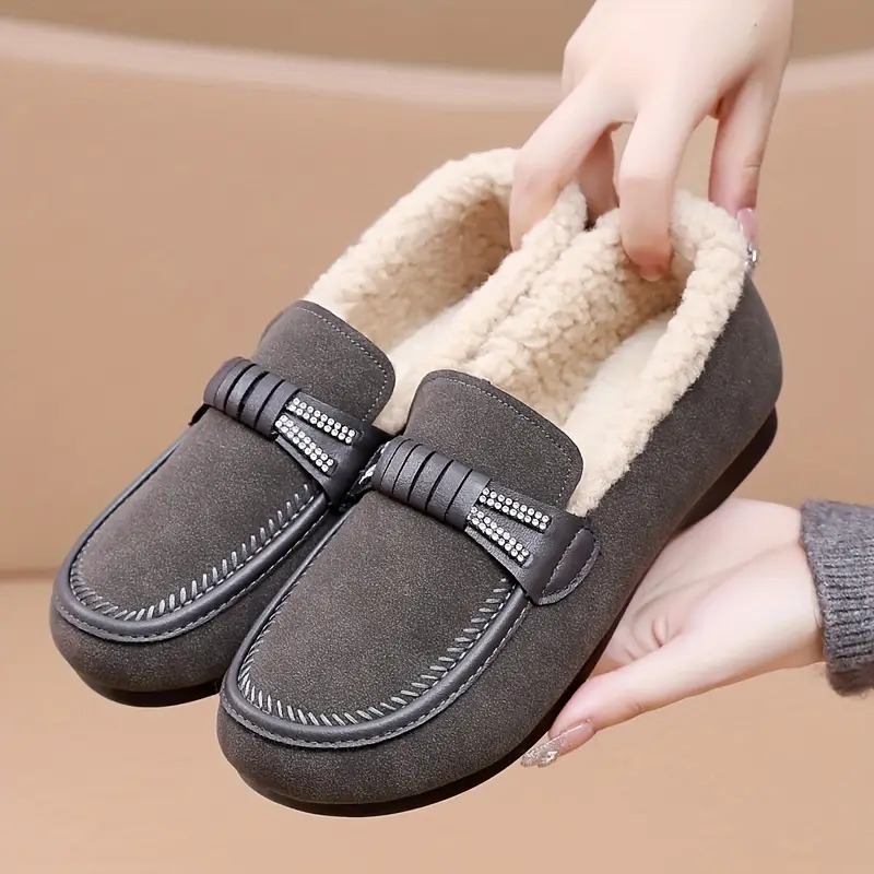Women's Plush Lined Flat Loafers
