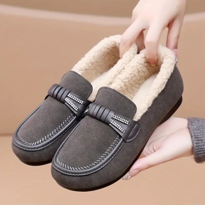 Women's Plush Lined Flat Loafers