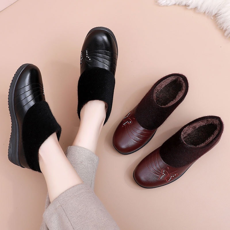 Cozy & Warm Women's Slip-On Booties