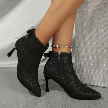 Women Chic Glitter Stiletto Boots