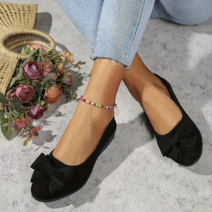 Bowknot Decor Wedge Heeled Shoes