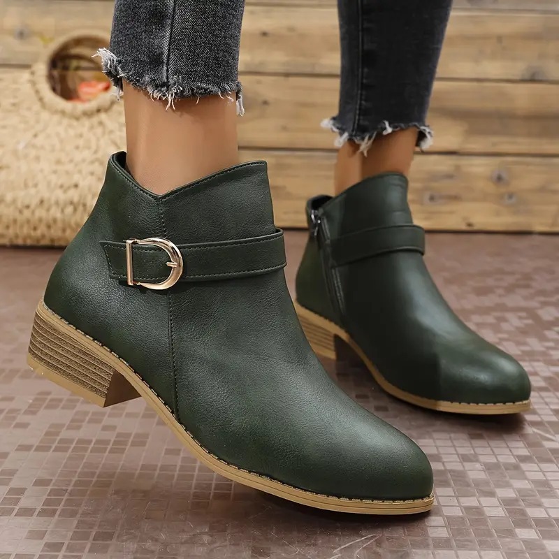 Women's Side Zipper Ankle Boots