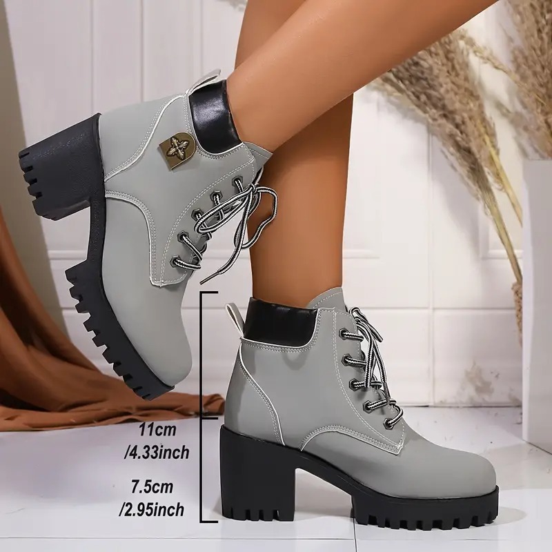 Chic Lace-Up Ankle Boots