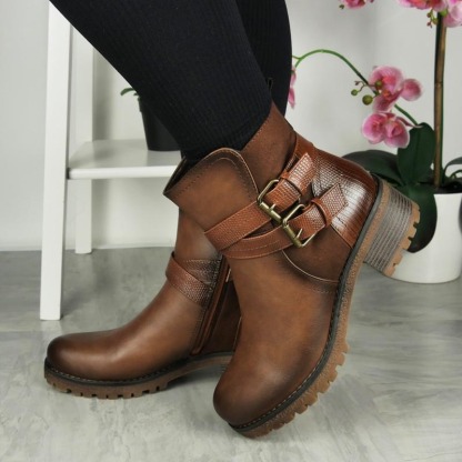 Faux Leather Lined Zip Comfy Chelsea Boots