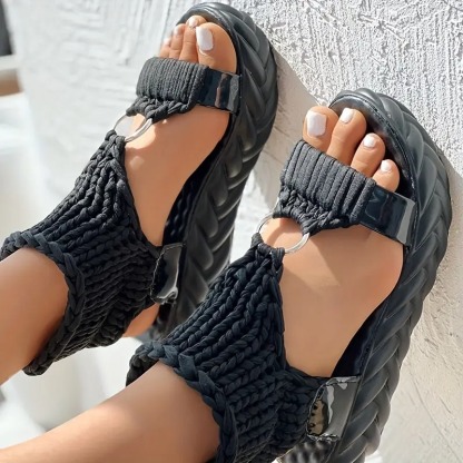 Stylish Open Toe Crochet Sandals