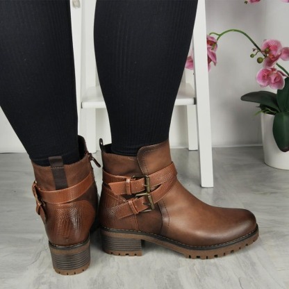 Faux Leather Lined Zip Comfy Chelsea Boots