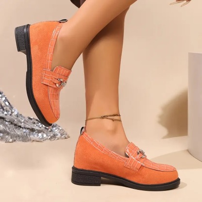 Women's Chic Metallic Chain Loafers