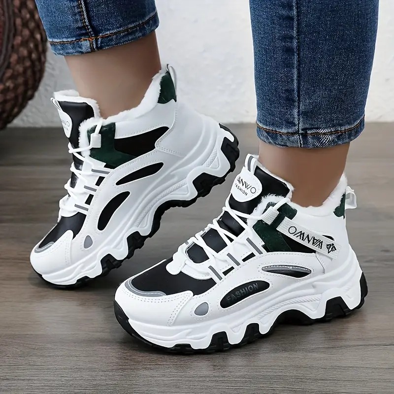 Color-block Thick Sole Chunky Sneakers