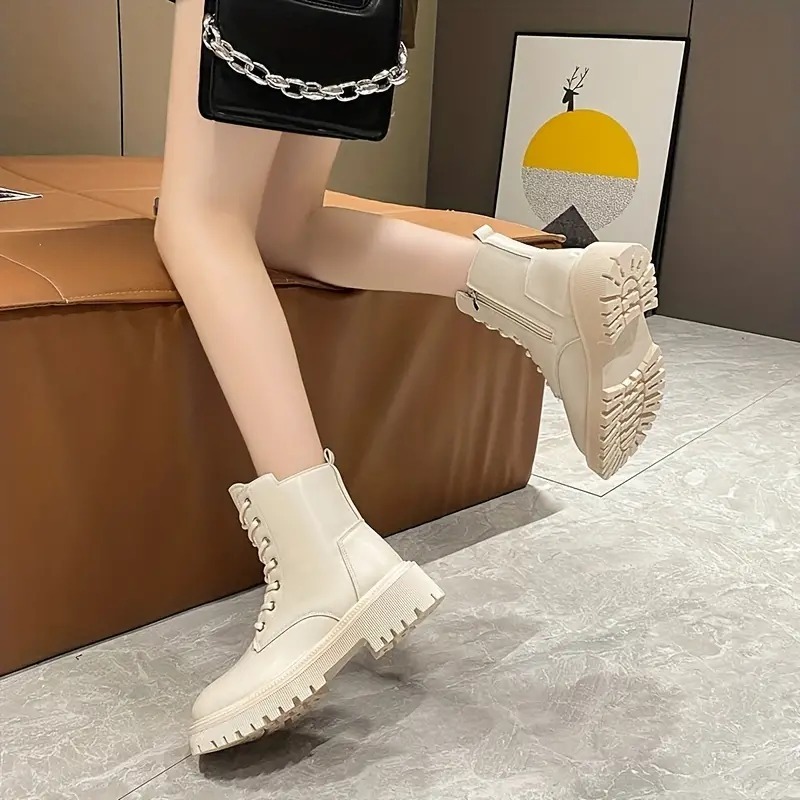 Women's Plush Lined Combat Boots