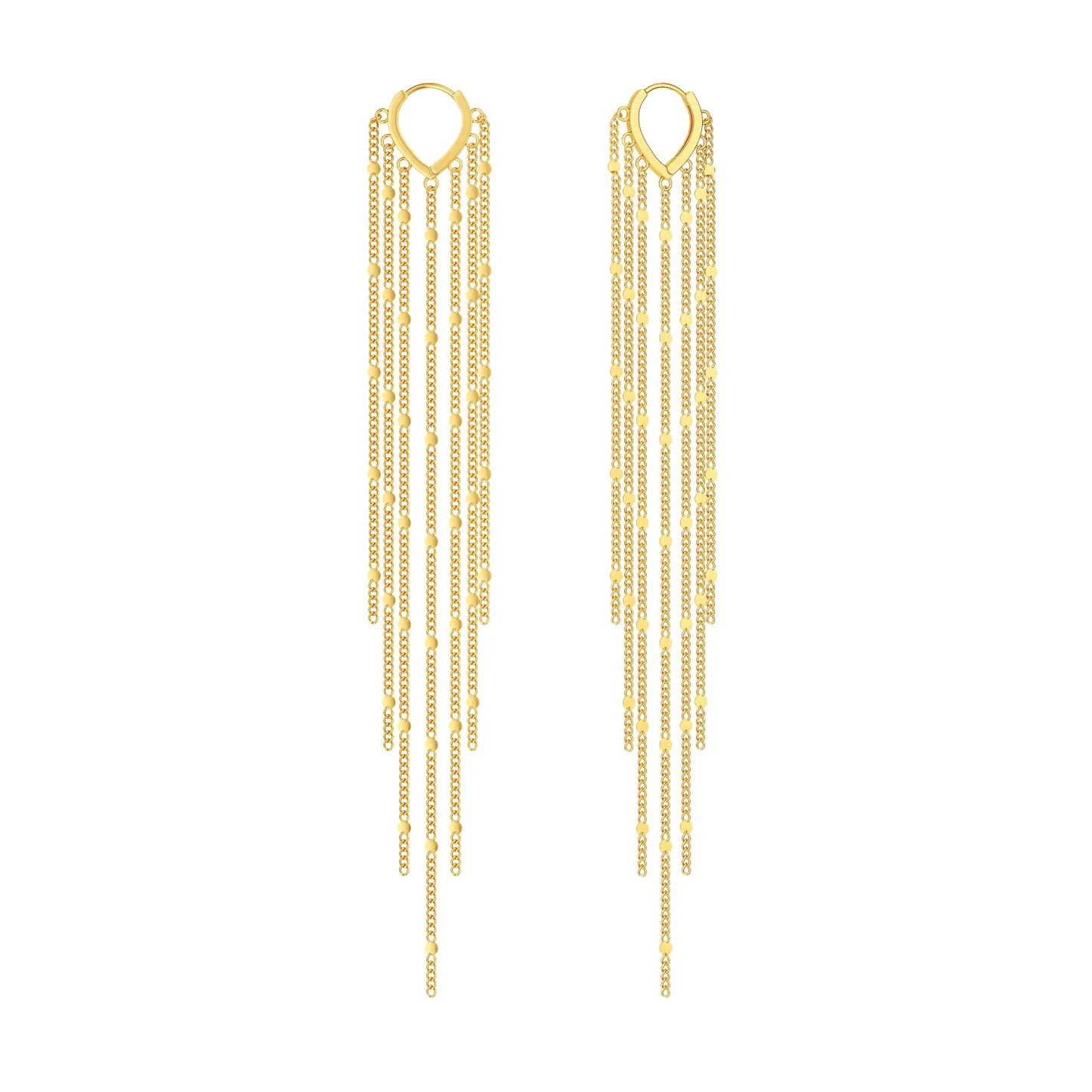 14K Gold Plated Long Tassel Earrings for Women