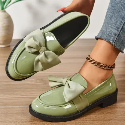 Black Ladies Casual Leather Shoes