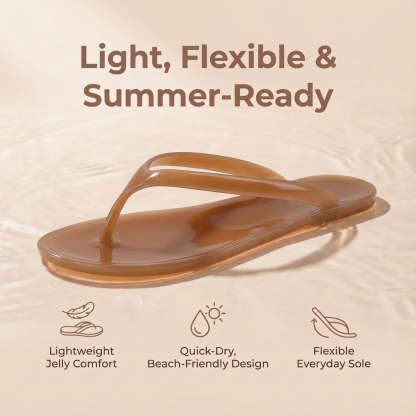 Cushionaire Splash Jelly Flip Flops for Women