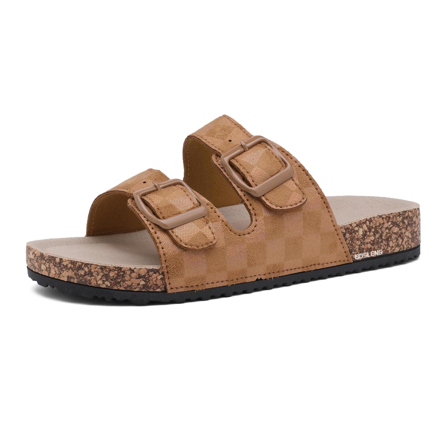 Women's Chic Checkered Slide Sandals