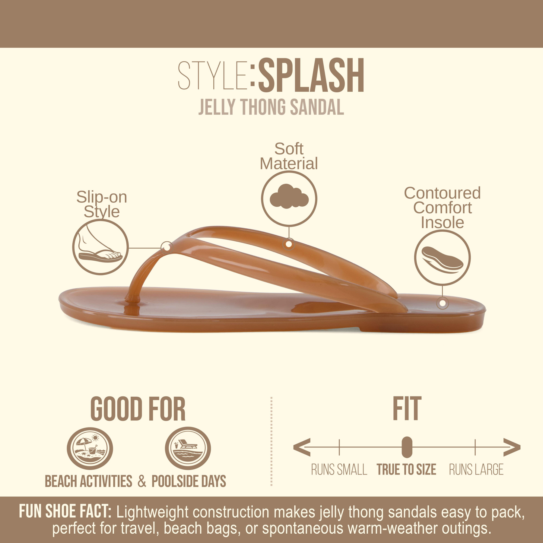 Cushionaire Splash Jelly Flip Flops for Women