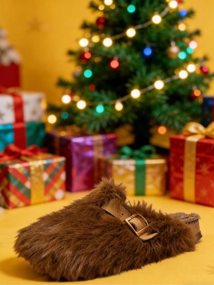 Womens High-Quality Faux Fur Non Slip Slippers